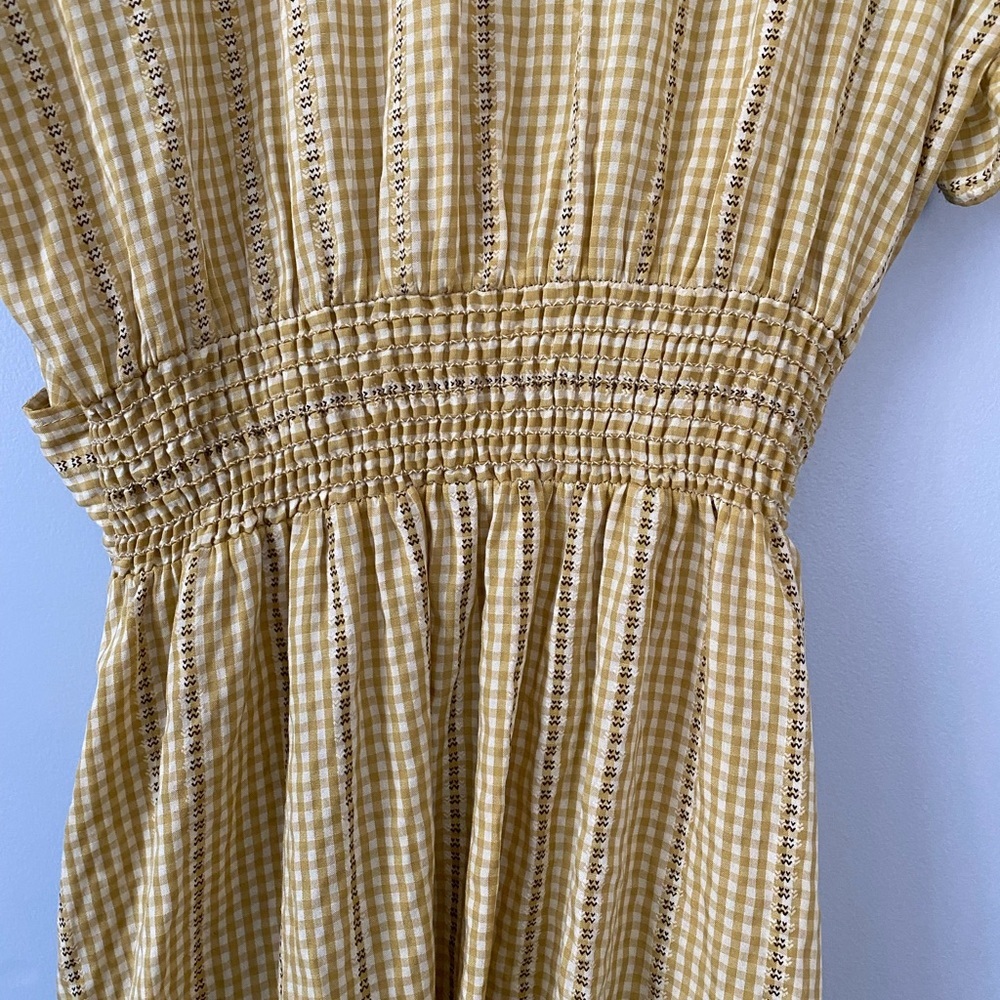 Max Studio Yellow Gingham Midi Dress - Picture 7 of 13